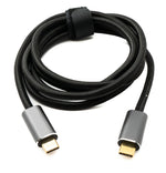 USB 3.2 Gen 2 150 cm Kabel Typ C Stecker zu Stecker geflochten 20 Gbit/s 100 W | System-S