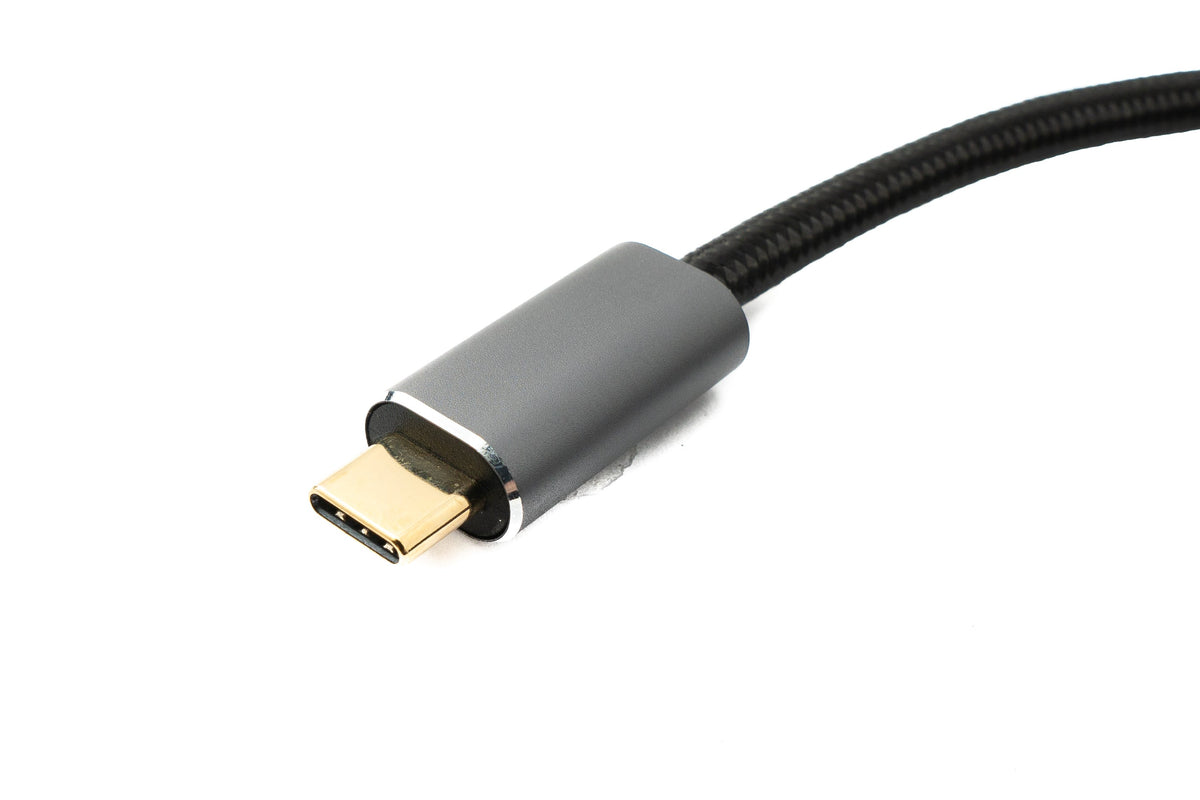 USB 3.2 Gen 2 150 cm Kabel Typ C Stecker zu Stecker geflochten 20 Gbit/s 100 W | System-S