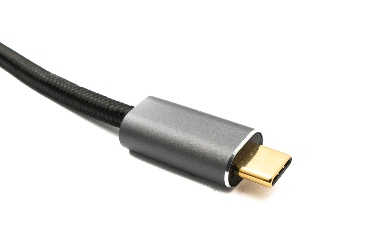 USB 3.2 Gen 2 150 cm Kabel Typ C Stecker zu Stecker geflochten 20 Gbit/s 100 W | System-S