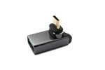 USB 3.1 Gen 2 Typ C Adapter Stecker zu A Buchse Winkel Kabel 10 Gbit/s 100W in Schwarz | System-S