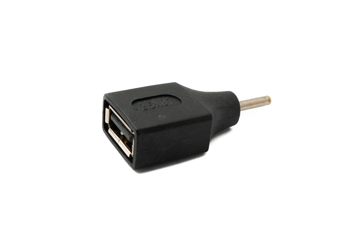 DC Adapter 20V 2,5 x 0,7 Stecker zu USB 2.0 Buchse Kabel in Schwarz | System-S