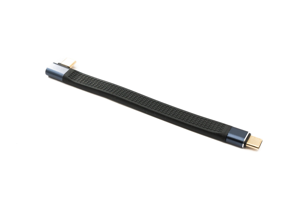 USB4 USB 10 cm Kabel Typ C Stecker zu Stecker Winkel flach 40 Gbit/s 240 W USB 4.0 Kabel | System-S