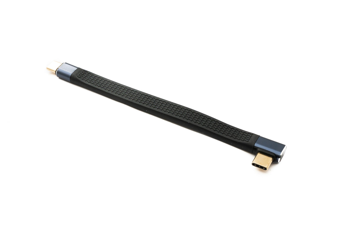 USB4 USB 10 cm Kabel Typ C Stecker zu Stecker Winkel flach 40 Gbit/s 240 W USB 4.0 Kabel | System-S