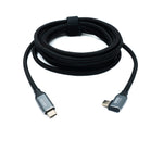 USB 3.2 Gen 2 Kabel 3 m Typ C Stecker zu Stecker geflochten Winkel 20 Gbit/s 100 W | System-S