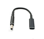 DC 20V Kabel 15 cm 4,5 x 3,0 Stecker zu USB 3.1 Typ C Buchse geflochten für HP | System-S