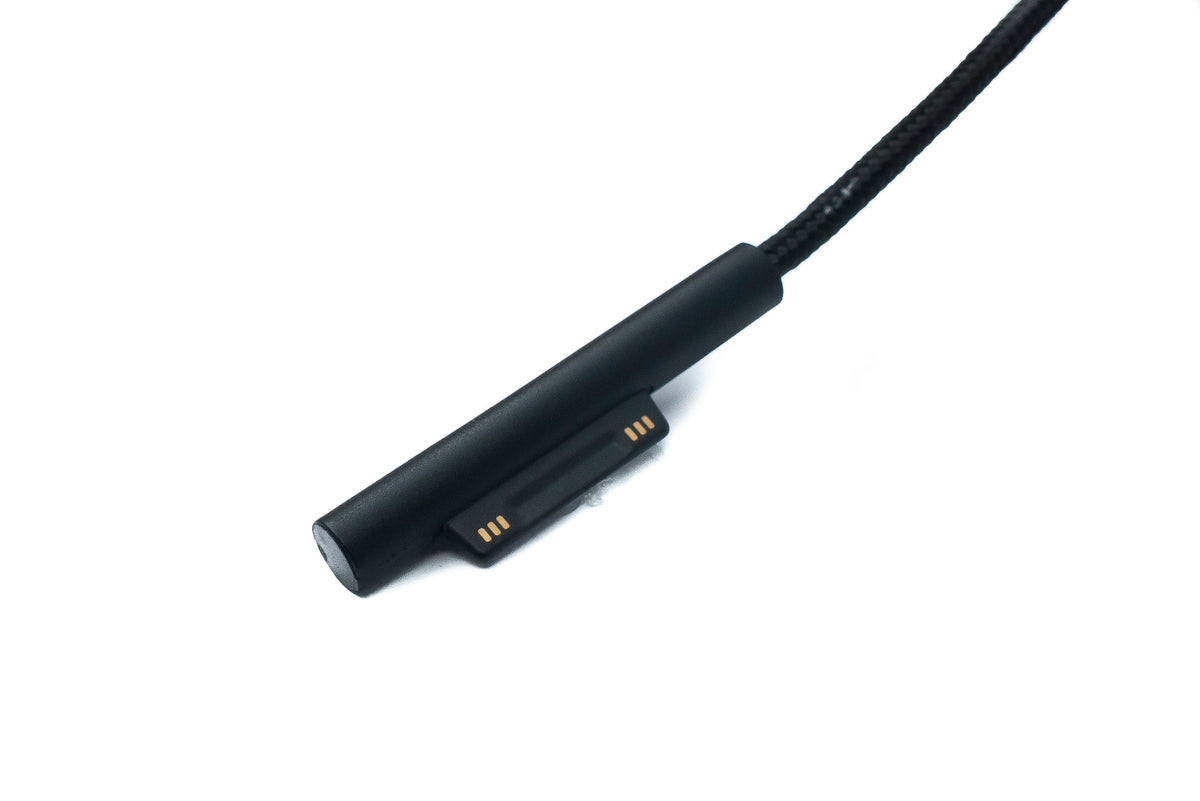USB 3.1 Kabel 100 cm Ladekabel für Microsoft Surface geflochten in Schwarz | System-S