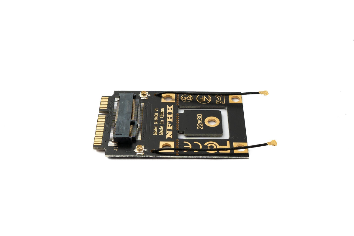 NGFF Adapter M.2 Key A zu Mini PCI E PCI Express Kabel für WLAN Bluetooth Karte | System-S
