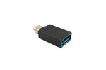 USB 3.1 Adapter Typ C Stecker zu 3.0 A Buchse 5 Gbit/s in Schwarz | System-S