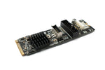 NVME Kabel 20 cm M-key NGFF Stecker zu USB 3.1 & 2.0 Front Panel Typ E Buchse | System-S