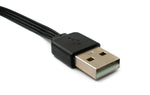 USB 3.1 Kabel 13 cm Typ C Stecker zu 2.0 Typ A Stecker Winkel flach Schwarz | System-S