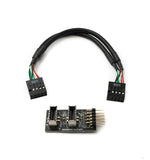Front Panel Adapter 18 cm 2x USB 3.1 Typ E Buchse zu 2.0 9 Pin & 10 Pin Kabel | System-S