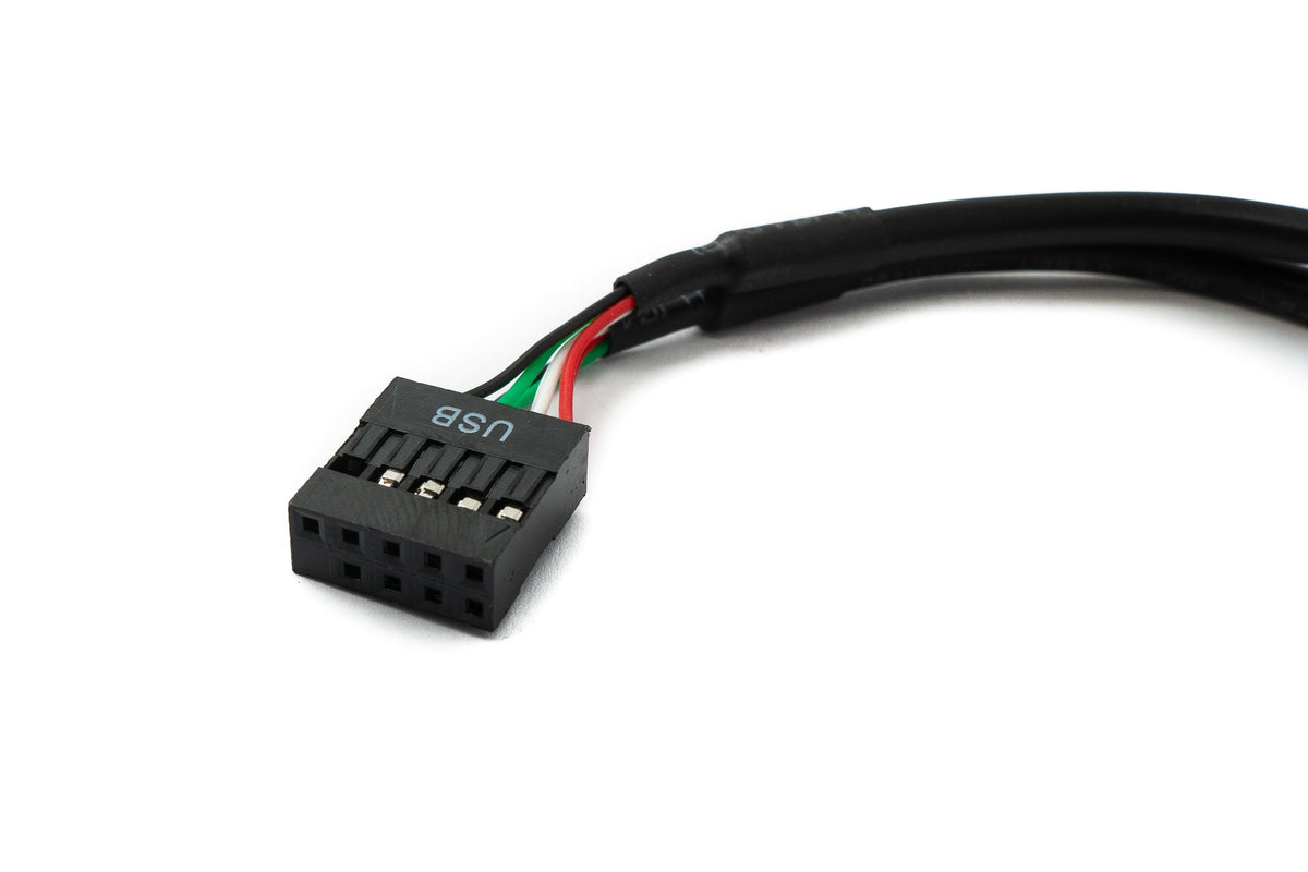 Front Panel Adapter 18 cm 2x USB 3.1 Typ E Buchse zu 2.0 9 Pin & 10 Pin Kabel | System-S