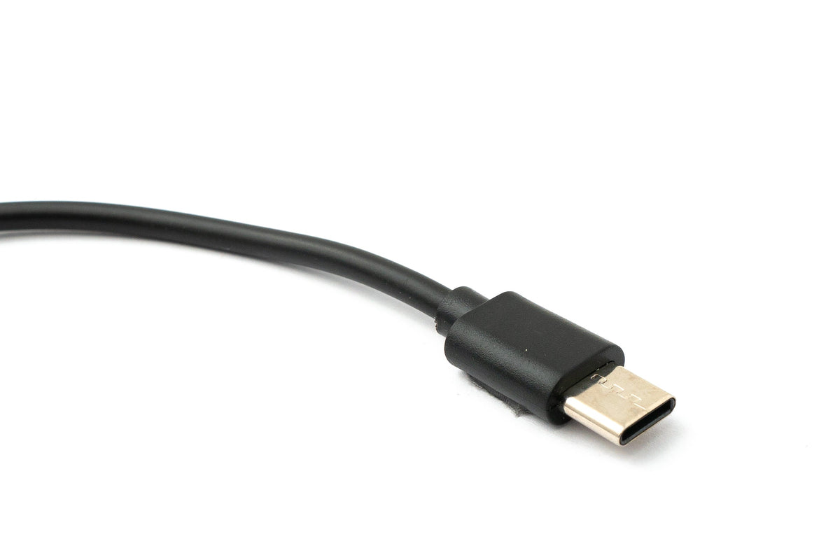 USB 3.1 Kabel 30 cm Typ C Stecker zu 2.0 Micro B Stecker Adapter kurz in Schwarz | System-S