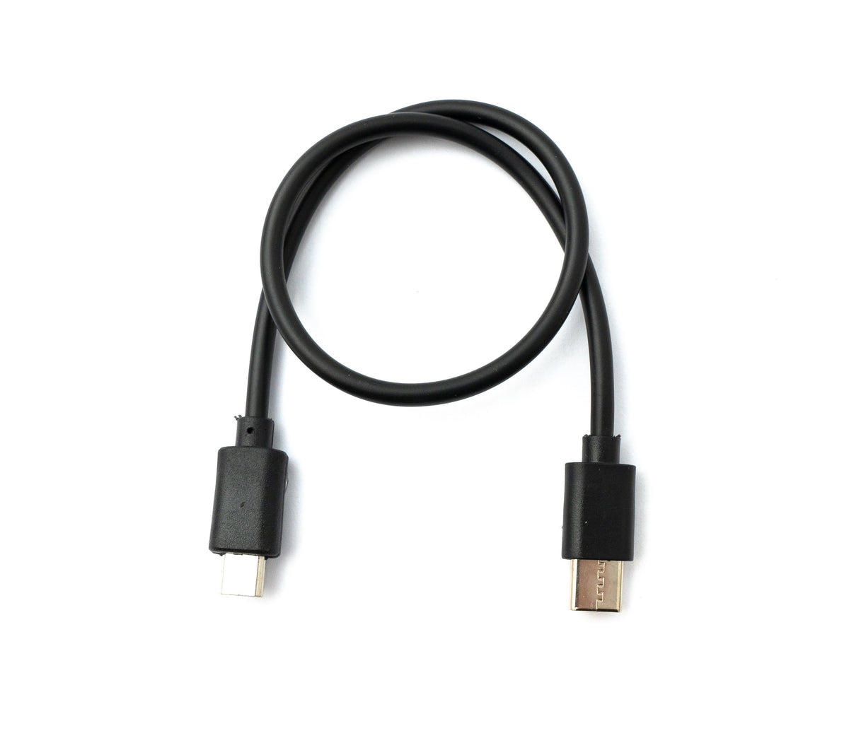 USB 3.1 Kabel 30 cm Typ C Stecker zu 2.0 Micro B Stecker Adapter kurz in Schwarz | System-S