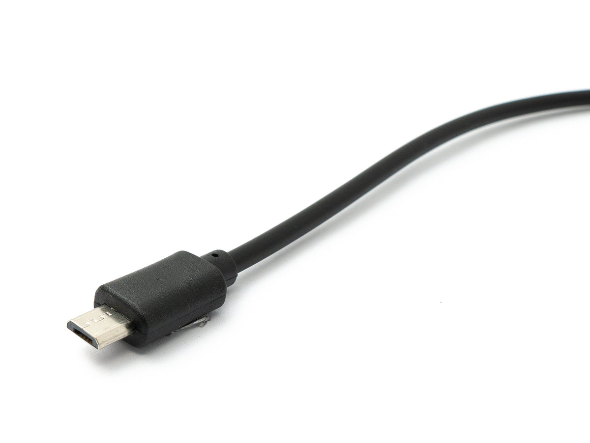 USB 3.1 Kabel 30 cm Typ C Stecker zu 2.0 Micro B Stecker Adapter kurz in Schwarz | System-S