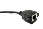 LAN Kabel 30 cm RJ45 Buchse zu XLR 3 Pin Buchse Schraube in Schwarz | System-S