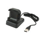 USB 2.0 Kabel 120 cm Ladestation für Fitbit Versa 1 Smartwatch in Schwarz | System-S