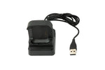 USB 2.0 Kabel 120 cm Ladestation für Fitbit Versa 1 Smartwatch in Schwarz | System-S
