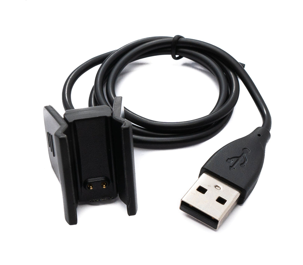 USB 2.0 Kabel 50 cm Ladekabel für Fitbit Alta HR Smartwach in Schwarz | System-S