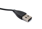 USB 2.0 Kabel 50 cm Ladekabel für Fitbit Alta HR Smartwach in Schwarz | System-S