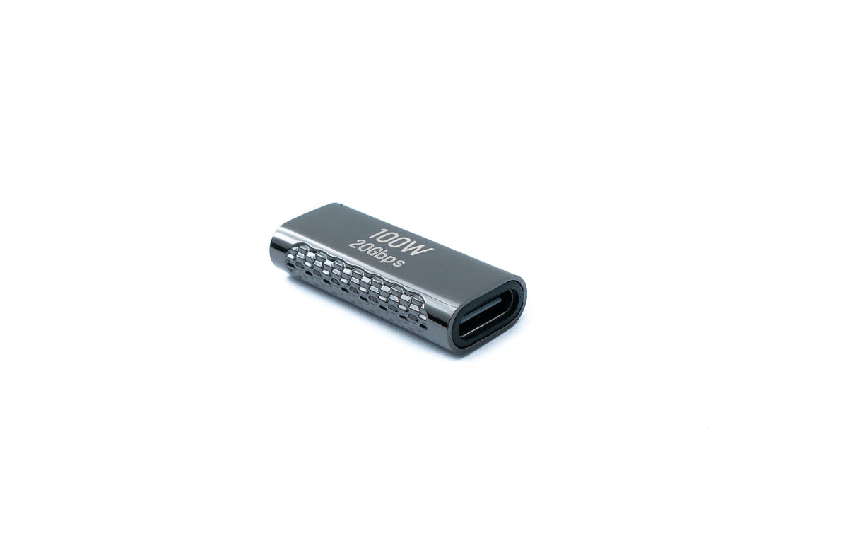USB 3.2 Gen 2 Adapter Typ C Buchse zu Buchse 100W in Grau | System-S