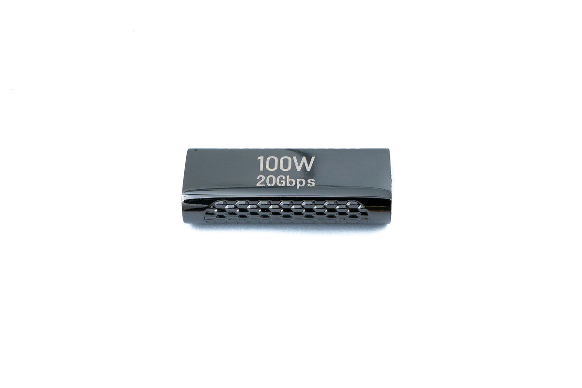 USB 3.2 Gen 2 Adapter Typ C Buchse zu Buchse 100W in Grau | System-S