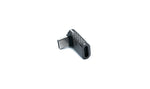 USB 3.2 Gen 2 Adapter Typ C Stecker zu Buchse Winkel Kabel in Grau | System-S