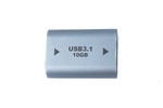 USB 3.1 Gen 2 Adapter Typ C Buchse zu Typ A Buchse Kabel in Grau | System-S