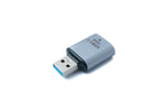 USB 3.1 Gen 2 Adapter Typ A Stecker zu Buchse Kabel in Grau | System-S