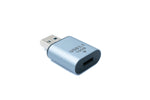 USB 3.1 Gen 2 Adapter Typ C Buchse zu Typ A Stecker Kabel in Grau | System-S
