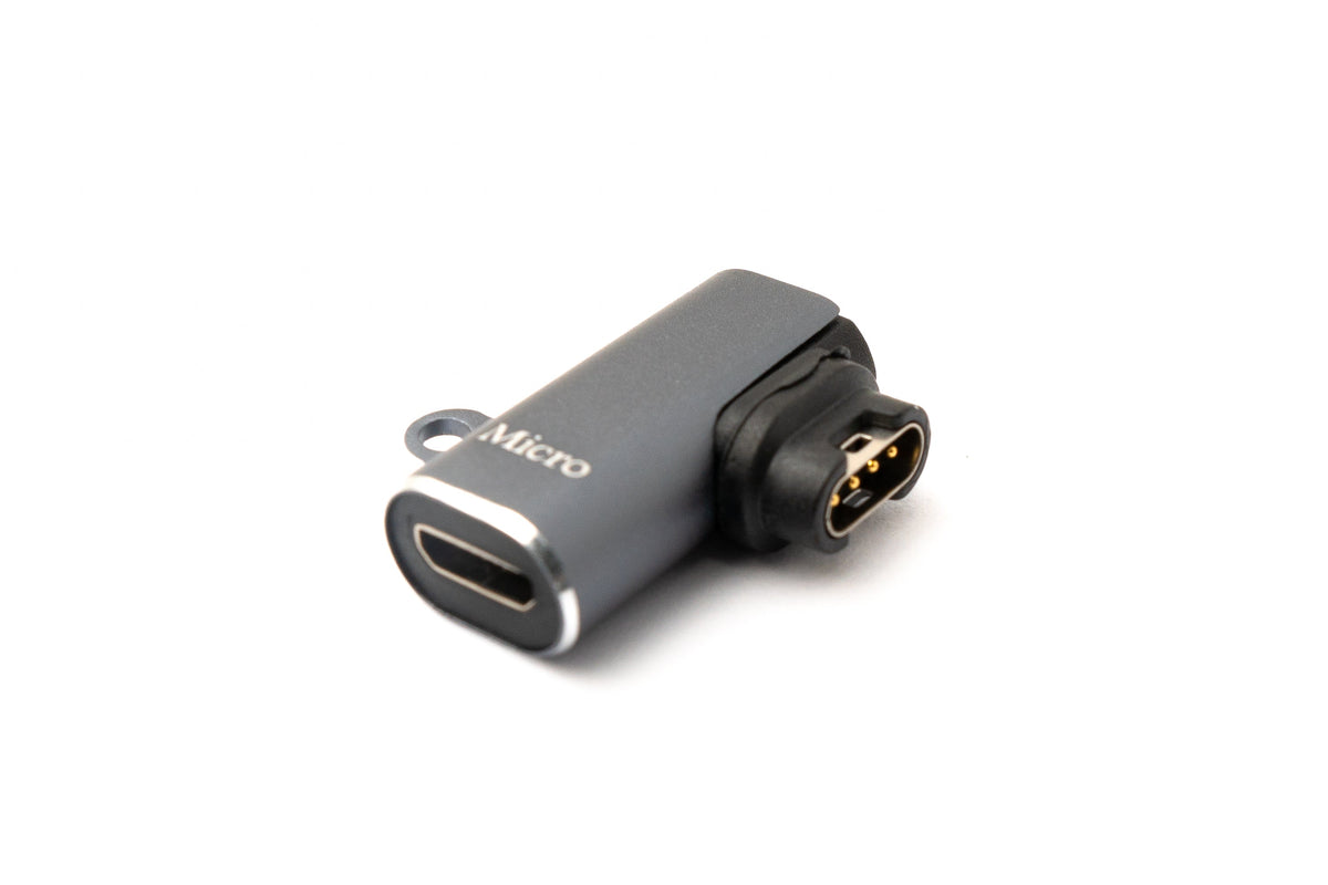USB 2.0 Adapter Micro B Buchse zu Stecker für Garmin Smartwatch Winkel rechts | System-S