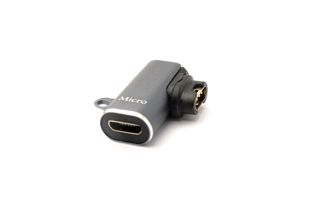 USB 2.0 Adapter Micro B Buchse zu Stecker für Garmin Smartwatch Winkel rechts | System-S