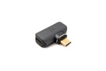 USB4 USB Adapter Typ C Stecker zu Buchse 40 Gbit/s USB 4.0 100W Winkel Kabel in Grau | System-S