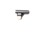 USB4 USB Adapter Typ C Stecker zu Buchse 100W 40 Gbit/s USB 4.0 Winkel Kabel in Grau | System-S