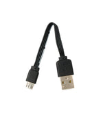 USB 2.0 Kabel 13 cm Micro B Stecker zu Typ A Stecker kurz flach Schwarz | System-S