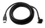 USB 3.0 Kabel 3 m Typ A Stecker zu 3.0 Micro Stecker Winkel Schraube | System-S