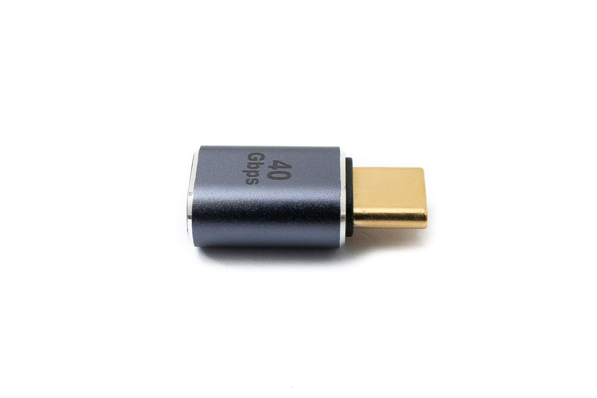 USB4 USB Adapter Typ C Stecker zu Buchse 40 Gbit/s USB 4.0 Kabel in Grau | System-S