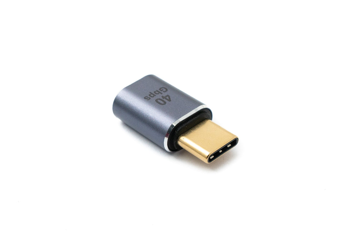 USB4 USB Adapter Typ C Stecker zu Buchse 40 Gbit/s USB 4.0 Kabel in Grau | System-S