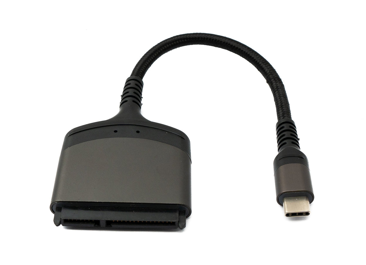 SATA Kabel 15 cm 22Pin Buchse zu USB 3.1 Typ C Stecker Adapter für Festplatte | System-S