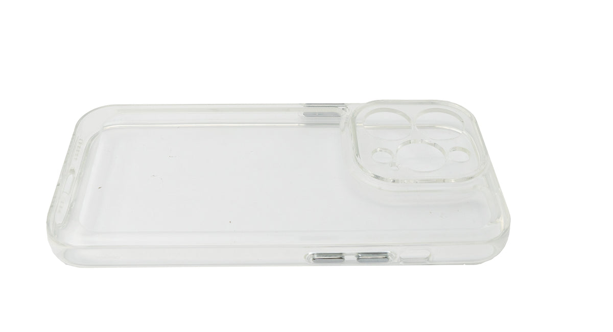 Schutzhülle stoßfest aus TPU Silikon in Weiß Transparent Hülle für iPhone 14 Max | System-S