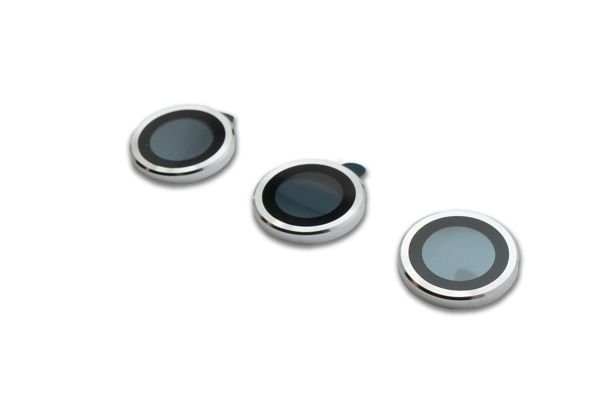 Kamera Schutz Linse Objektiv Abdeckung Glas Metall für iPhone 13 Pro + Max Grau | System-S