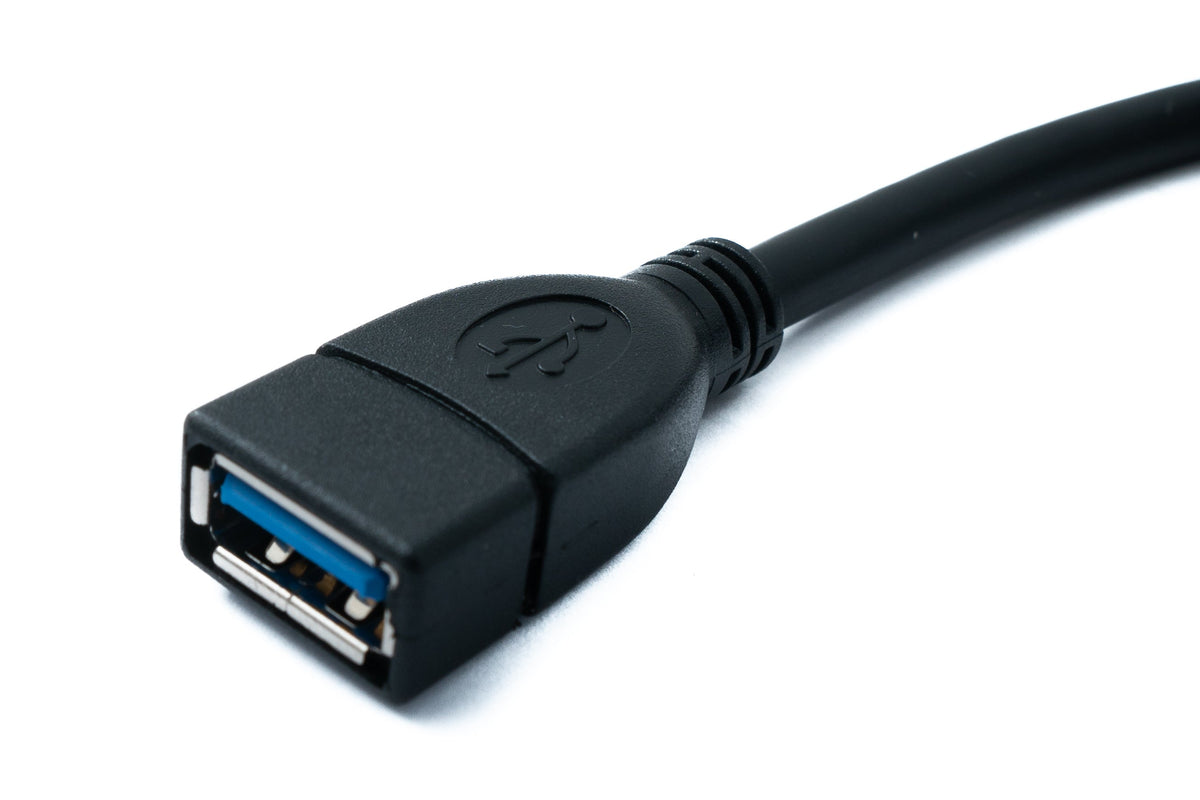 USB 3.0 Kabel 150 cm Typ A Stecker zu Buchse 5 Gbit/s in Schwarz | System-S