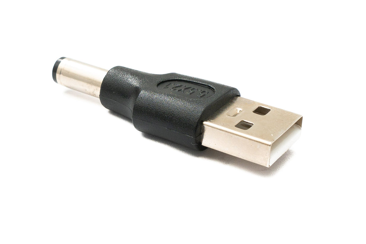 DC Adapter 20V 5,5 x 2,1 Stecker zu USB 2.0 Stecker Kabel in Schwarz | System-S