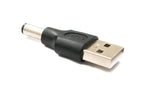 DC Adapter 20V 5,5 x 2,1 Stecker zu USB 2.0 Stecker Kabel in Schwarz | System-S