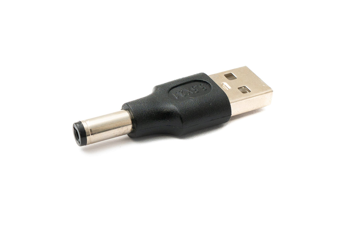 DC Adapter 20V 5,5 x 2,1 Stecker zu USB 2.0 Stecker Kabel in Schwarz | System-S