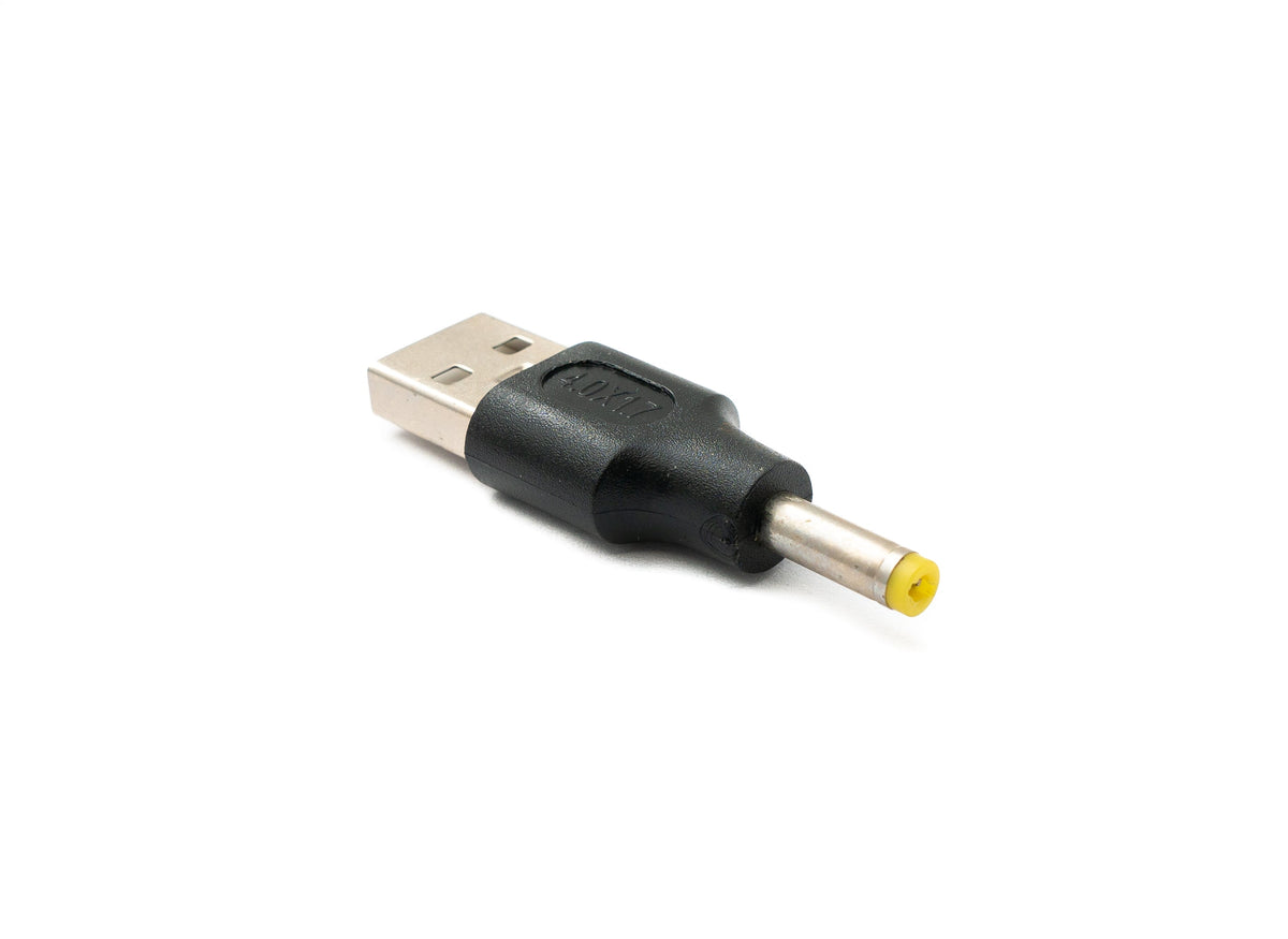 DC Adapter 20V 4,0 x 1,7 Stecker zu USB 2.0 Stecker Kabel in Schwarz | System-S