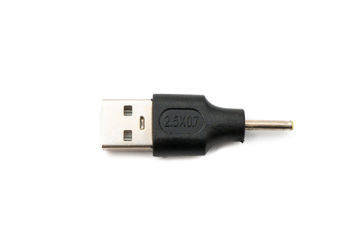 DC Adapter 20V 2,5 x 0,7 Stecker zu USB 2.0 Stecker Kabel in Schwarz | System-S