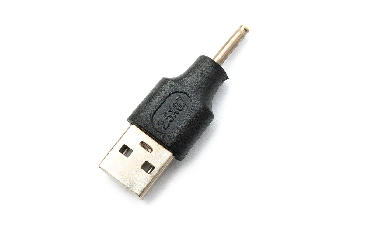 DC Adapter 20V 2,5 x 0,7 Stecker zu USB 2.0 Stecker Kabel in Schwarz | System-S