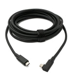 USB 3.2 Gen 2 Kabel 5 m Typ C Stecker zu Stecker Winkel in Schwarz | System-S