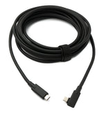 USB 3.2 Gen 2 Kabel 5 m Typ C Stecker zu Stecker Winkel in Schwarz | System-S
